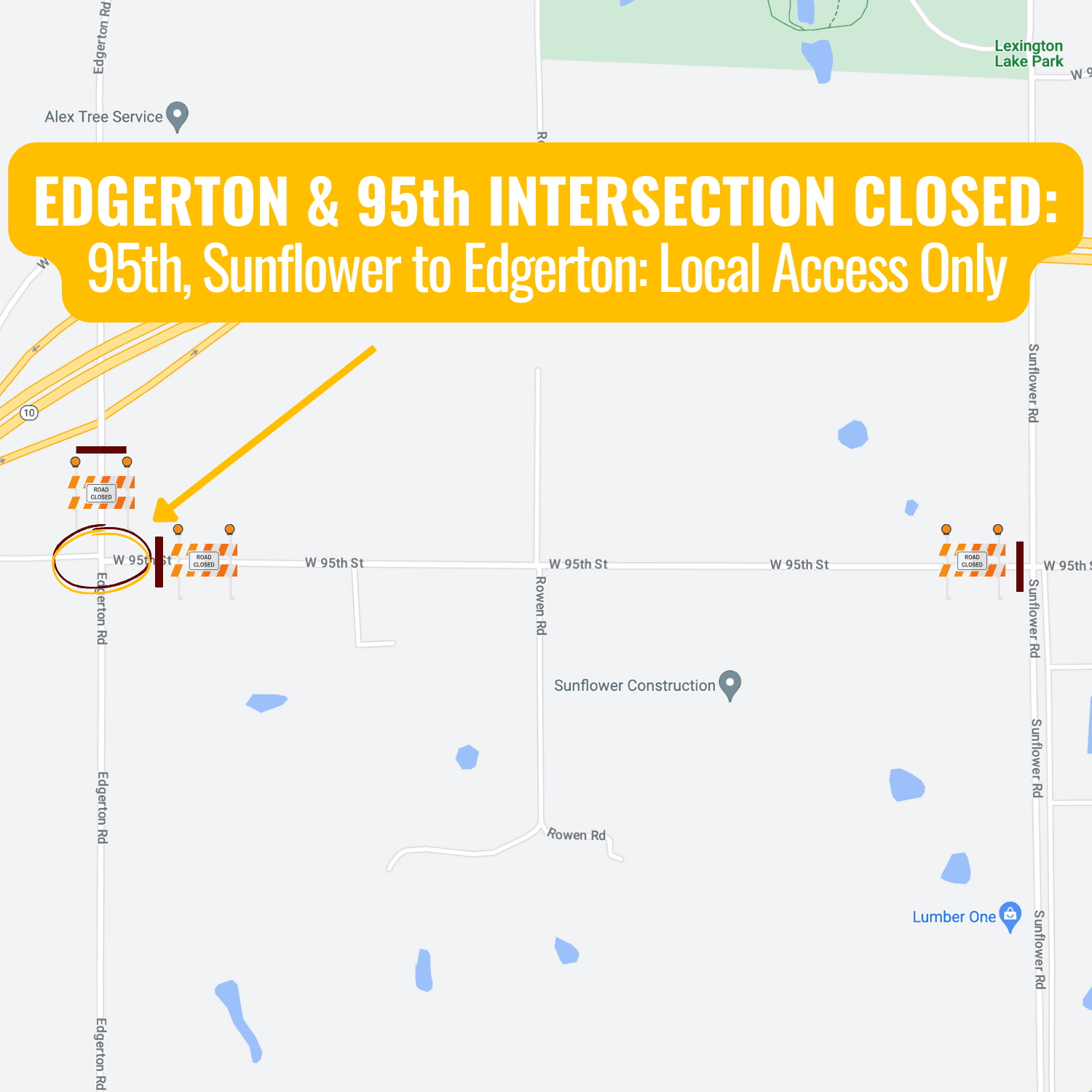 Edgerton 95th Closed