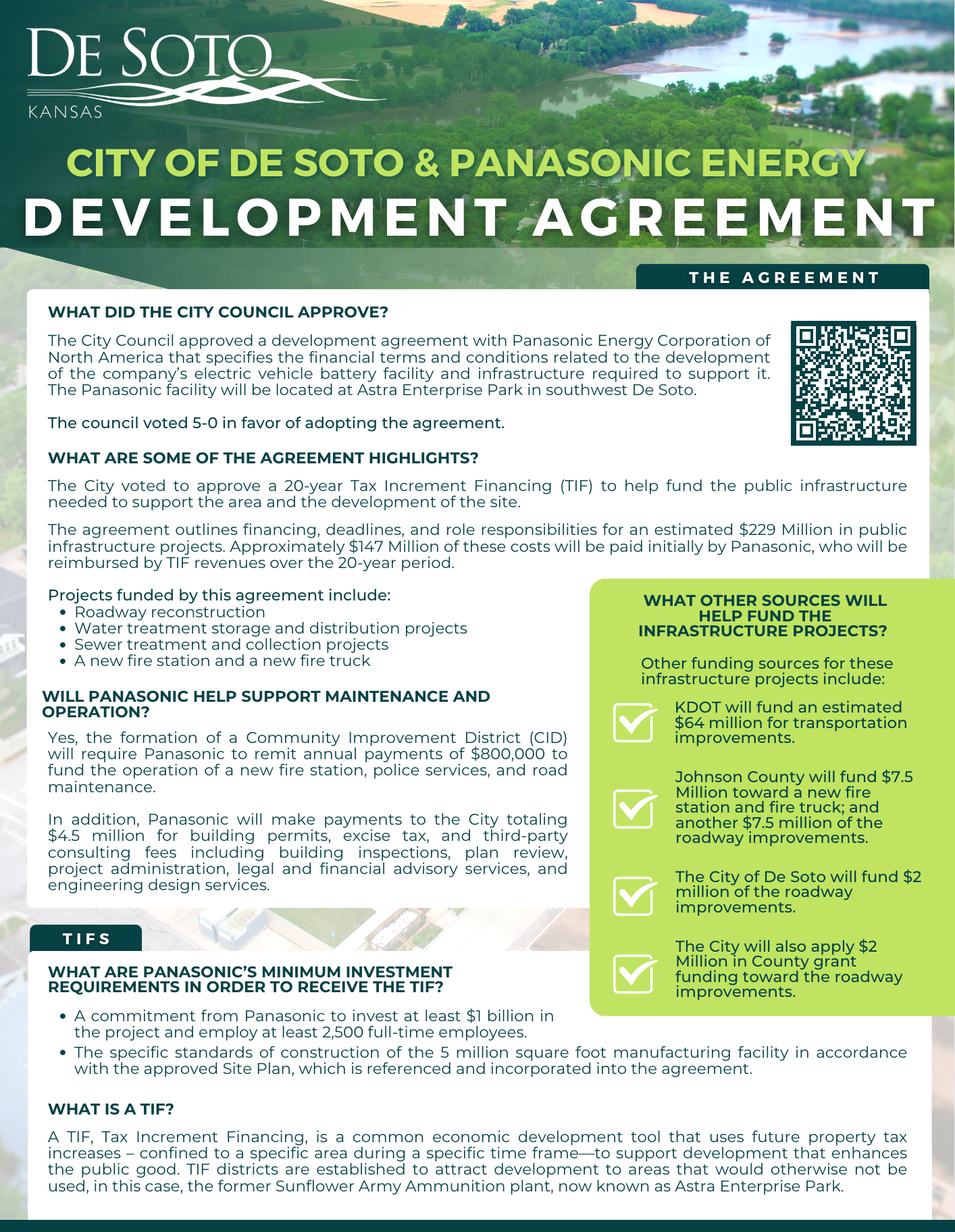 Panasonic Development Agreement FAQs One Pager