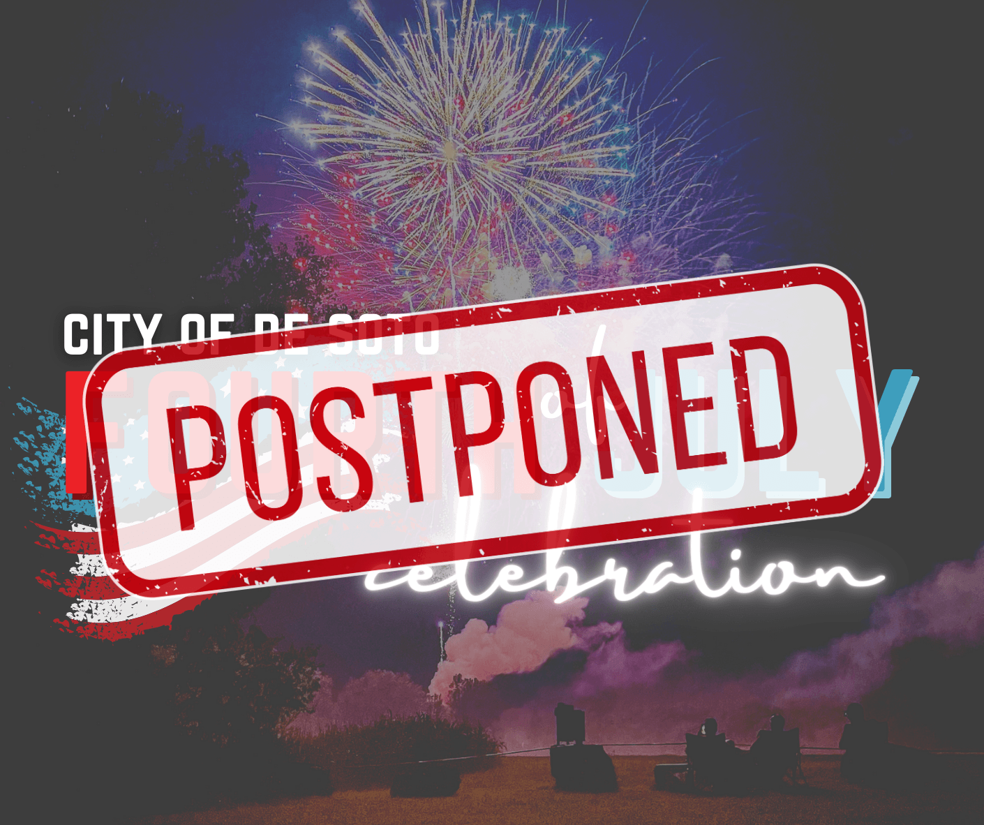 Cancelled Fireworks Photo Fourth of July Facebook Post