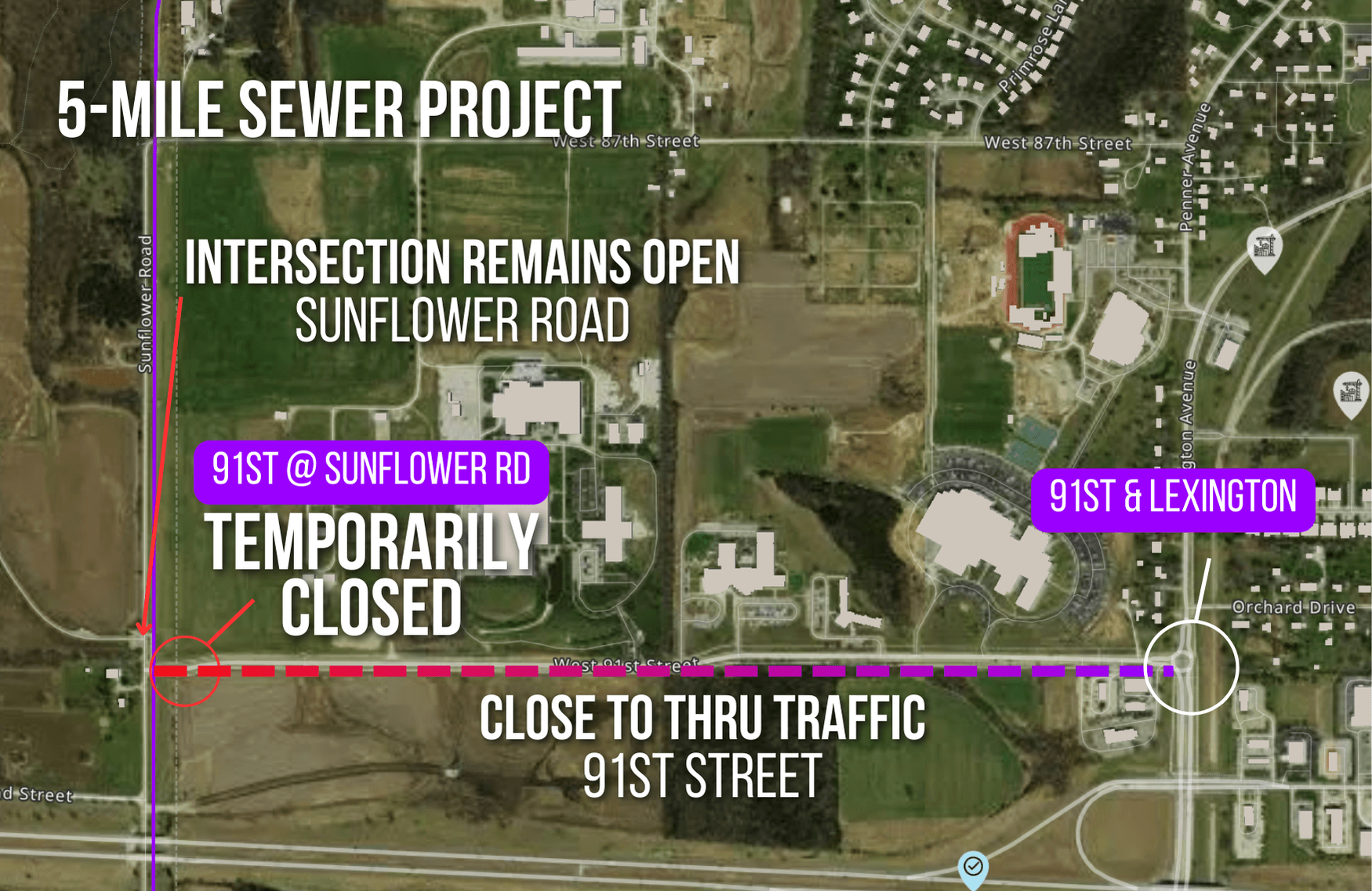 Street Project Maps 91st at Sunflower