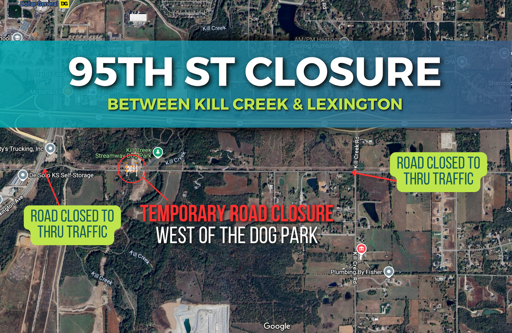 95th Street Closure 5-Mile Sewer Dec 2024