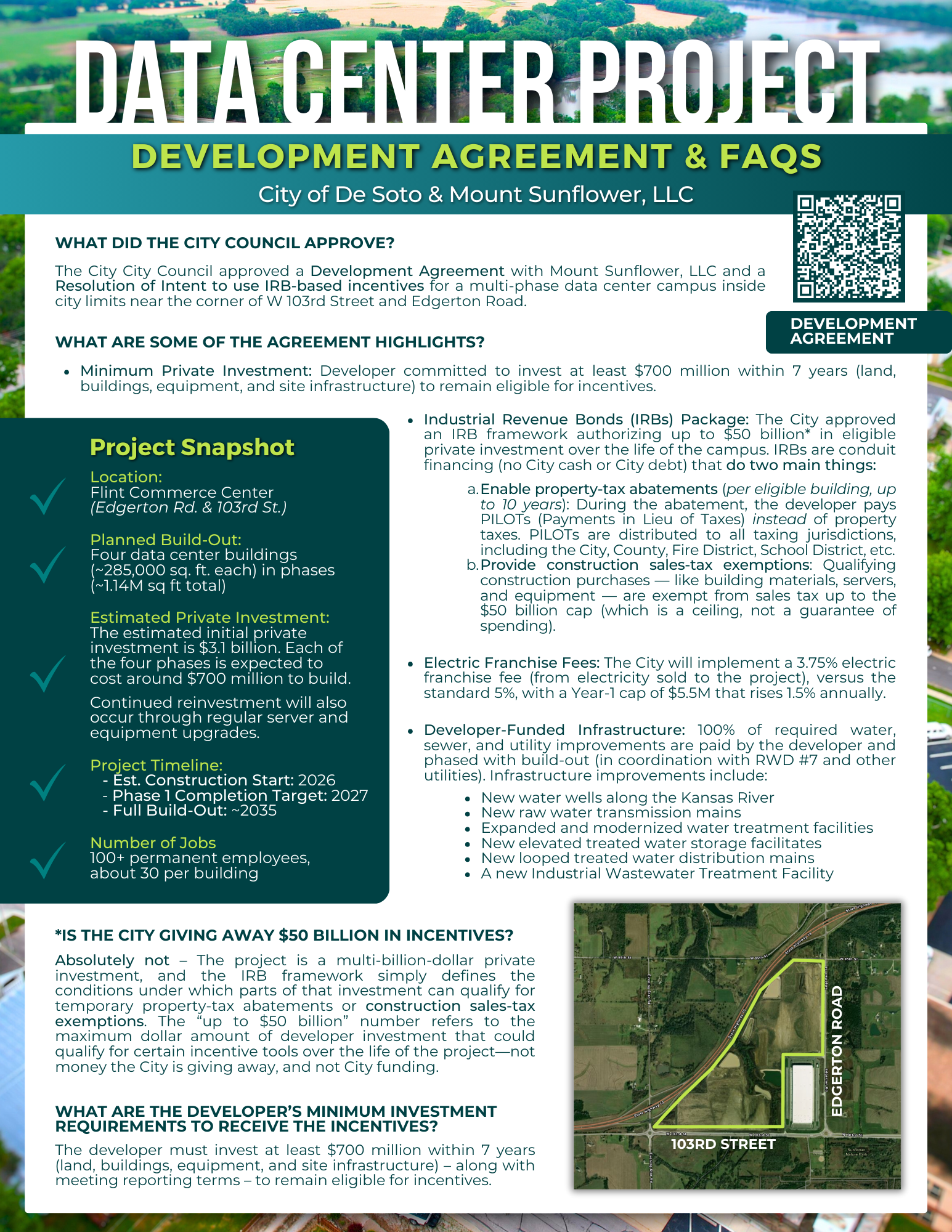 Data Center Project One Pager Graphic