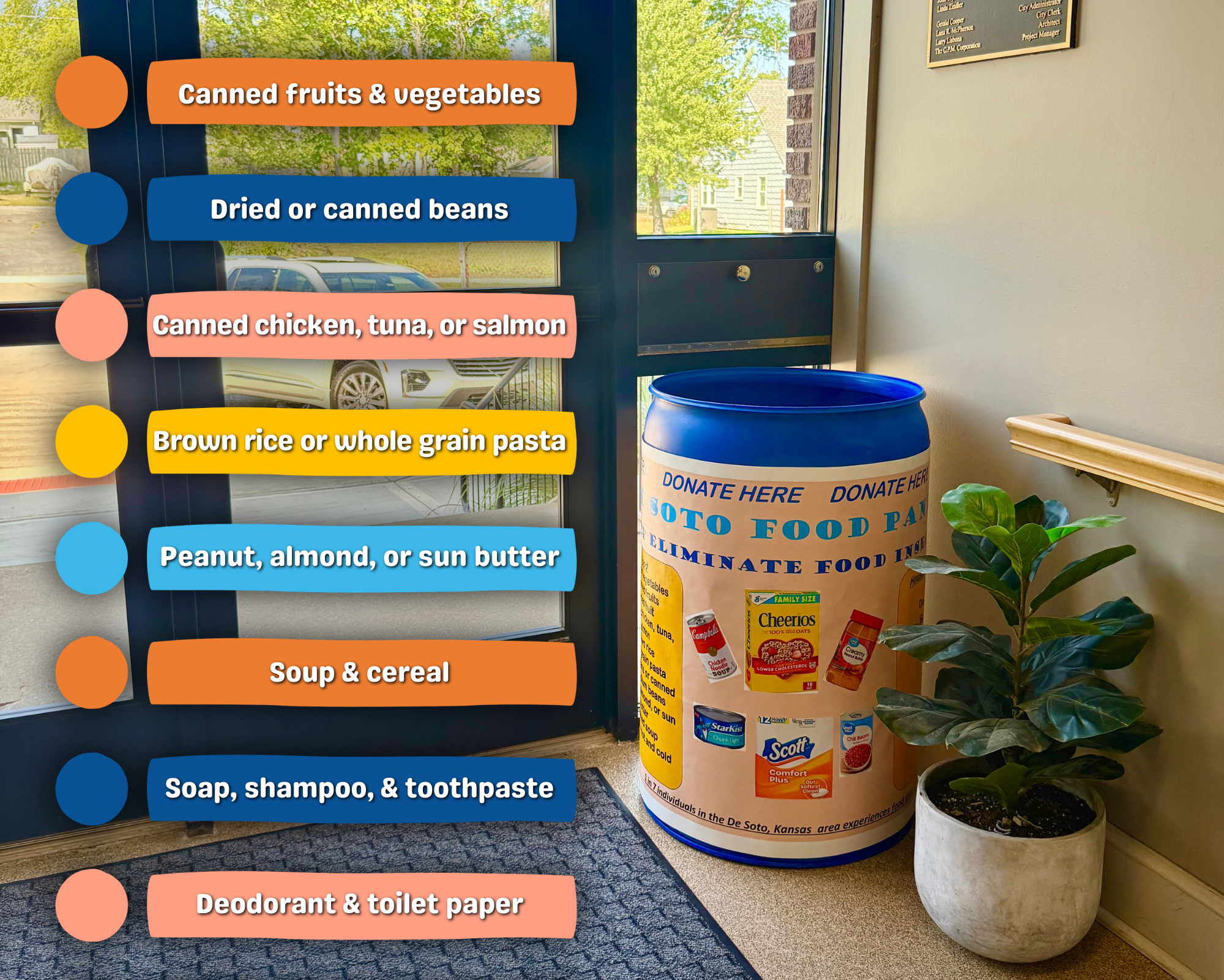 De Soto Food Pantry Barrel